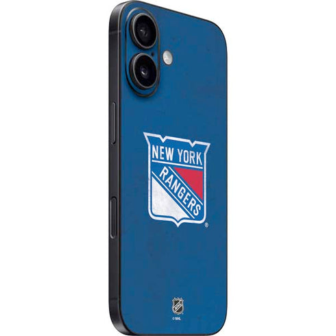 NHL New York Rangers Distressed iPhone 16 Plus Skin